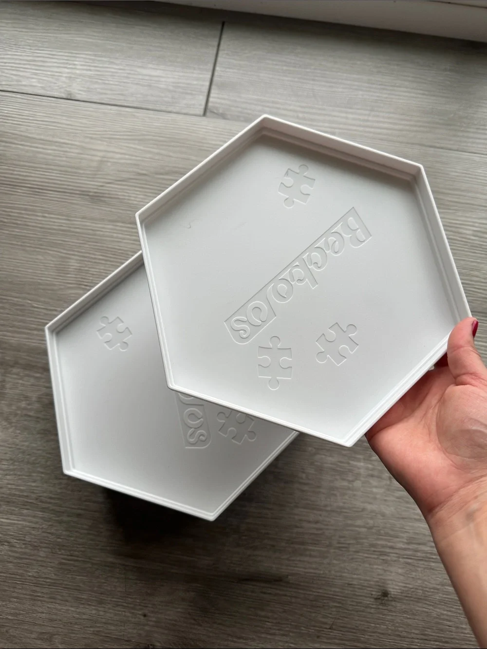 White Hexagon Party Favor Box - Pack of Stackable Containers